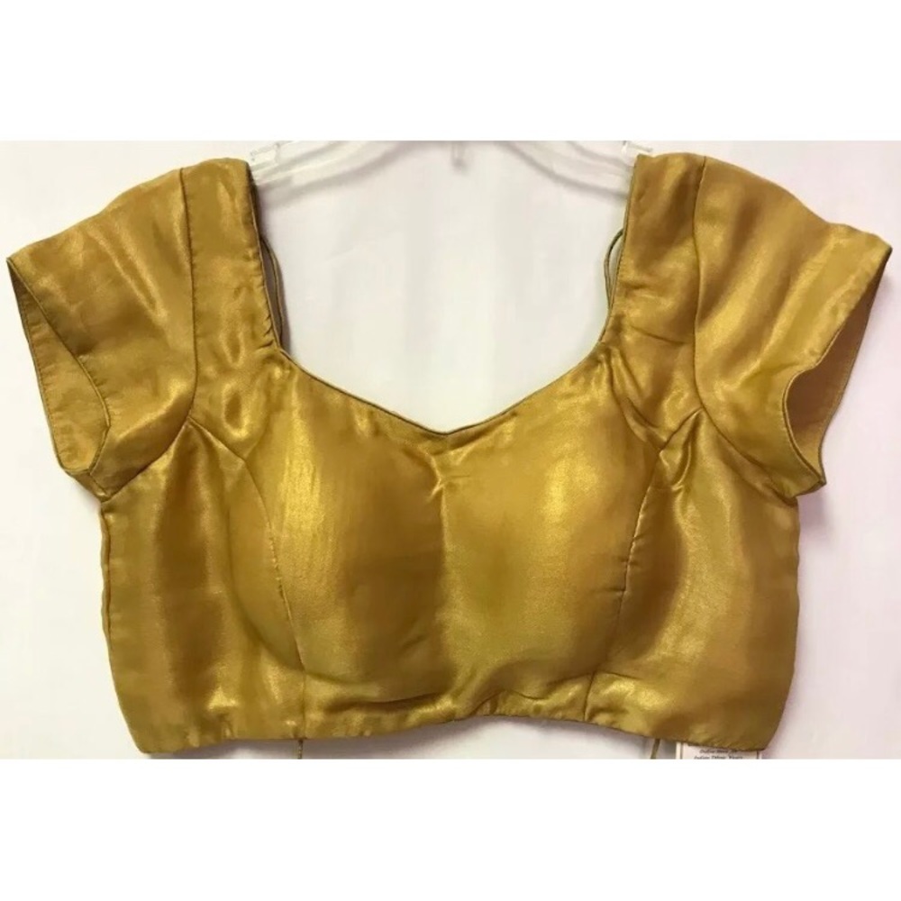 Golden tissue silk blouse